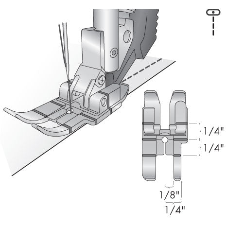PIEDINO PFAFF PER QUILT 6 MM CON SISTEMA IDT