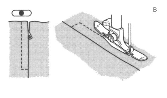 Piedino Husqvarna per cerniere stretto