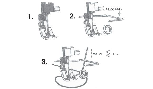 Piedino Husqvarna per cordoncino