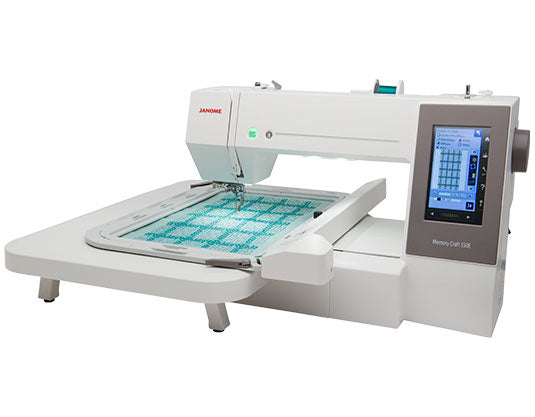 Janome Memory Craft 550E Macchina per ricamare con 4 telai inclusi, superficie di ricamo da 360 x 200 mm