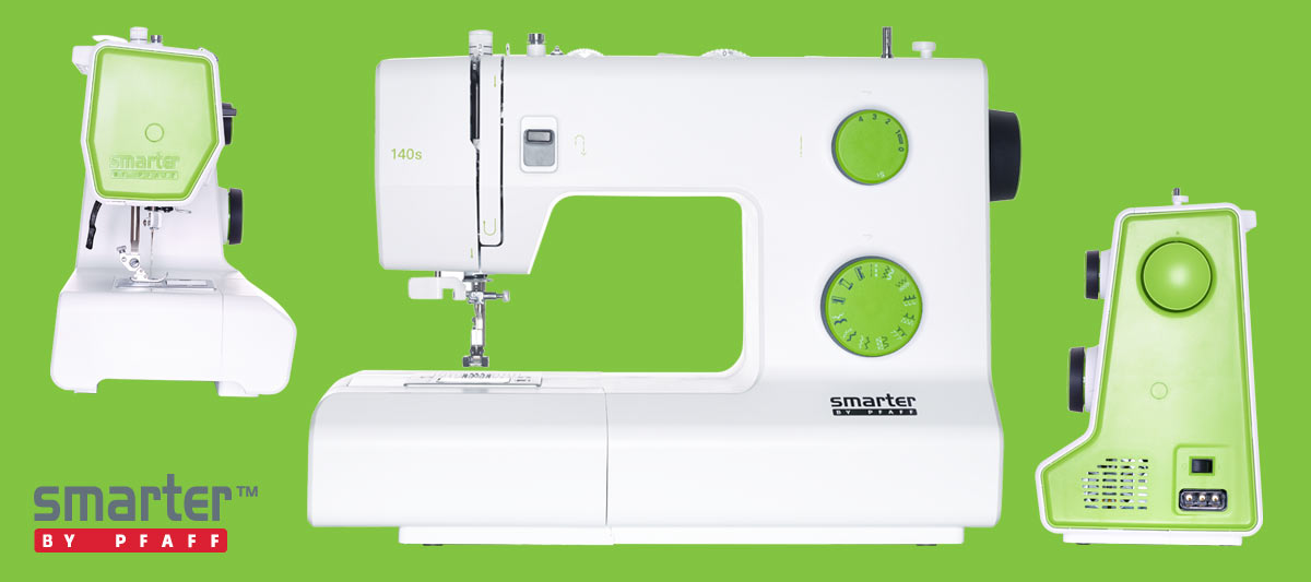 Macchina per cucire meccanica Pfaff Smarter 140S con piedino tagliacuci e 5 anni di garanzia