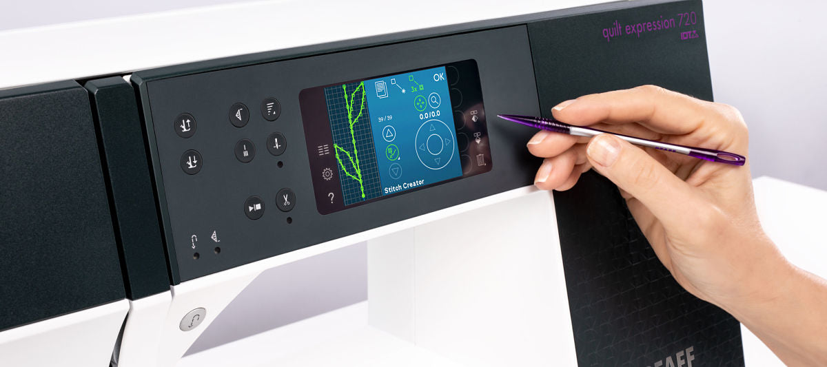 Macchina per cucire elettronica Pfaff Expression 720 con 5 anni di garanzia e piano allungabase omaggio