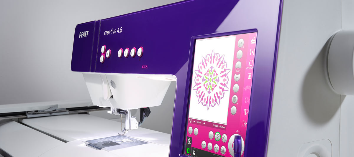 Pfaff Creative 4.5 con unità ricamo 360X350 garanzia 5 anni e software gold omaggio
