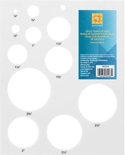 Circles template sheet