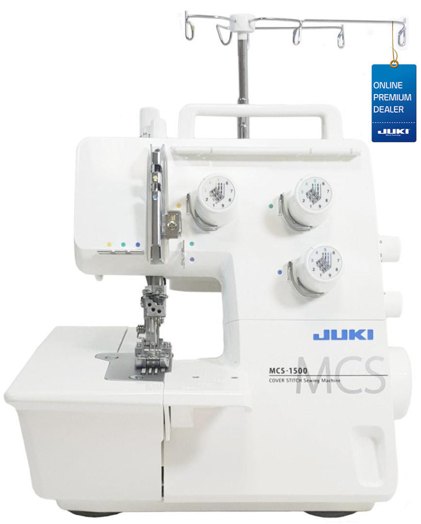 juki MCS-1500 punto copertura con 10.000 metri di filo OMAGGIO Garanzia Ufficiale Juki Italia