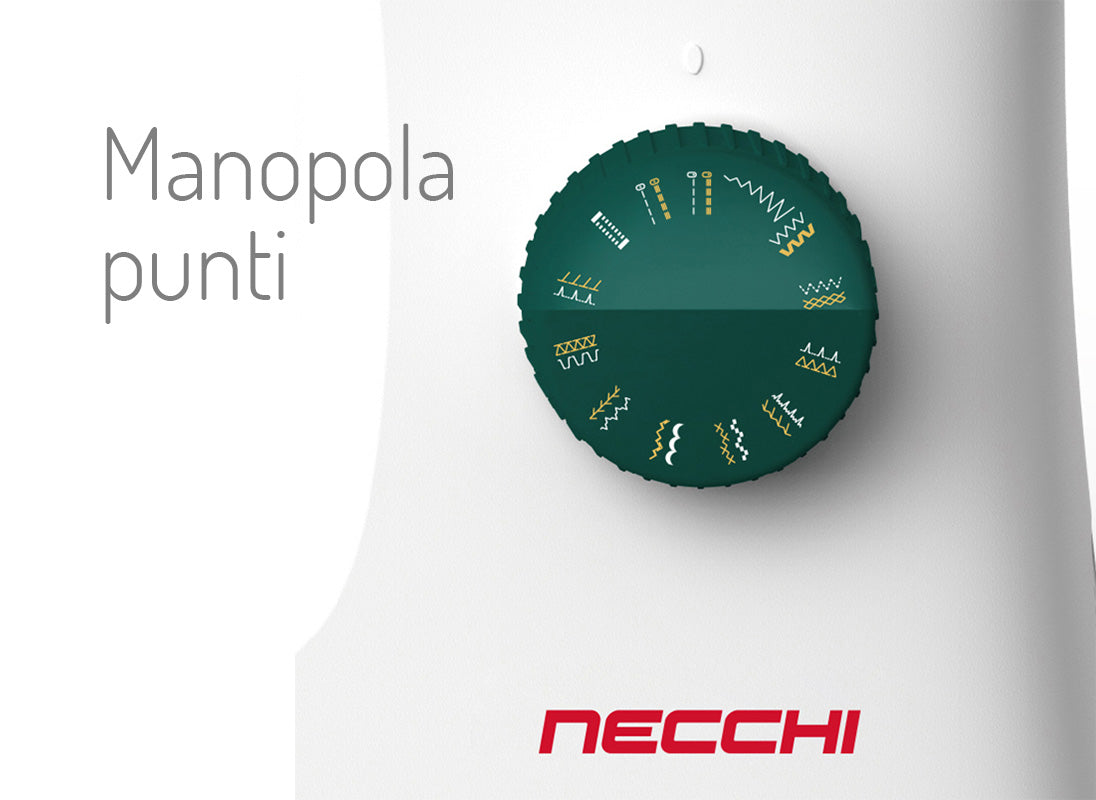 Macchina per cucire meccanica Necchi K121 con piedino tagliacuci 5 anni di garanzia