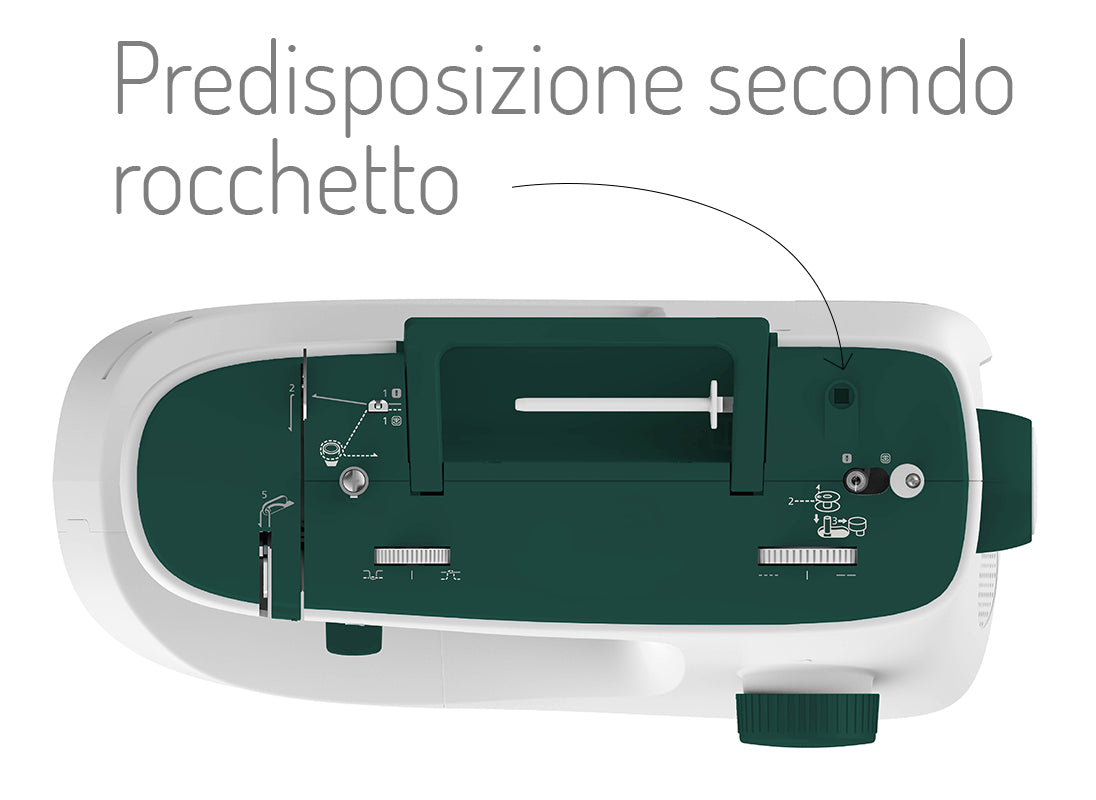 Macchina per cucire meccanica Necchi K121 con piedino tagliacuci 5 anni di garanzia