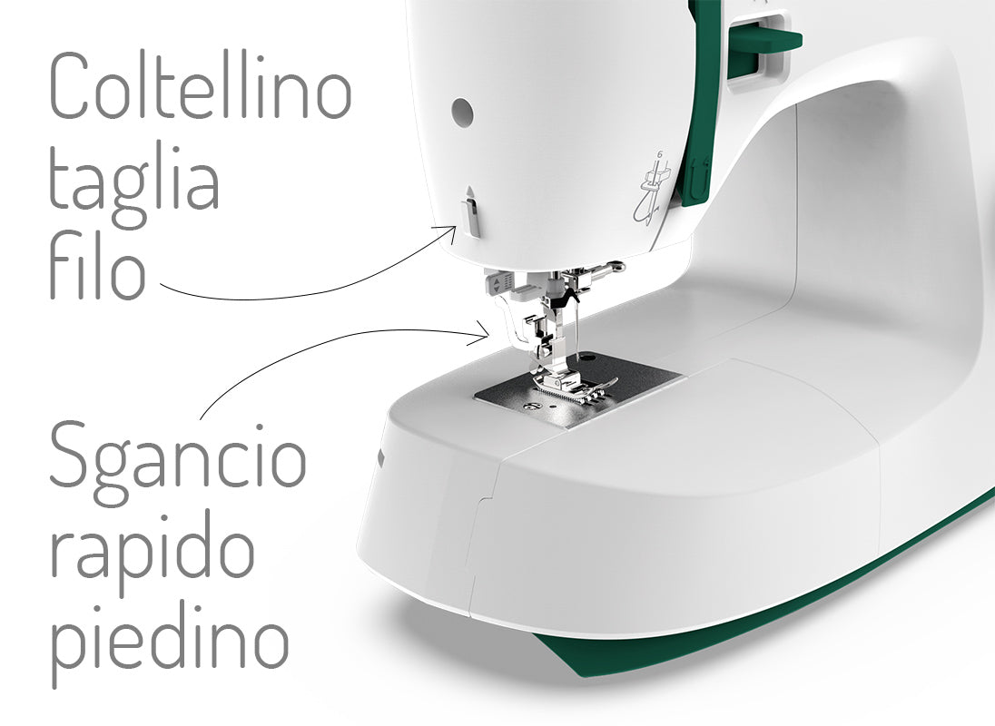 Macchina per cucire meccanica Necchi K121 con piedino tagliacuci 5 anni di garanzia