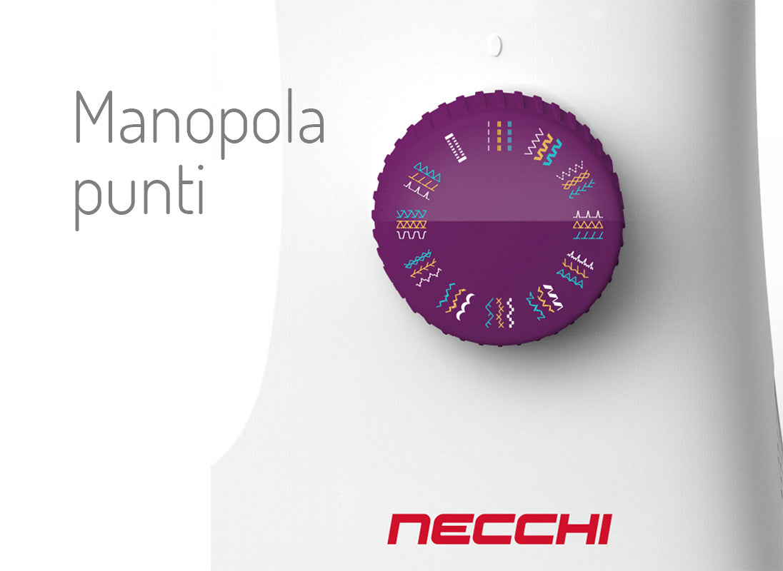 Macchina per cucire meccanica Necchi K132 con piedino tagliacuci e 5 anni di garanzia