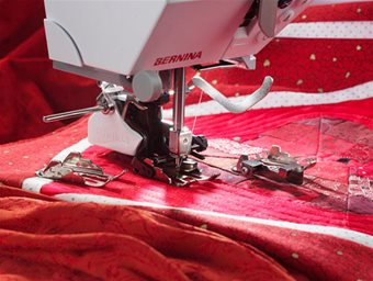Piedino Bernina 50 doppio trasporto con 3 solette intercambiabili e guida