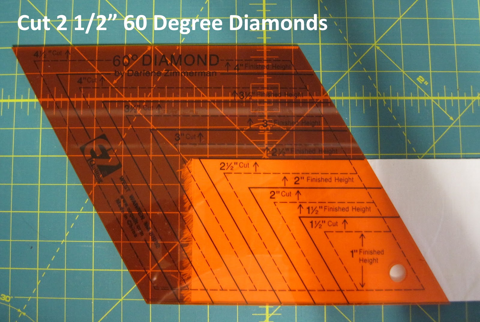 60° Diamond Acrylic Template - Cucireonline