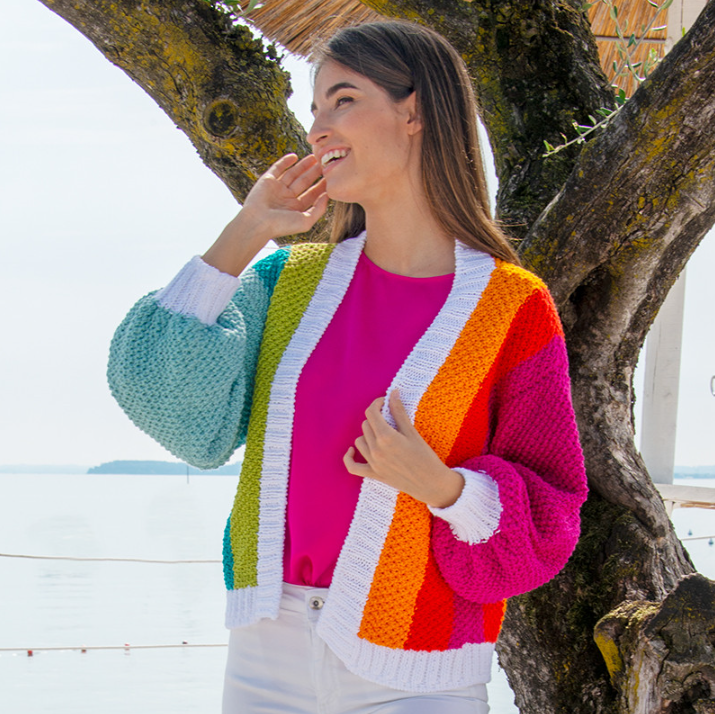 Cardigan arcobaleno-basic cotton plus Mondial