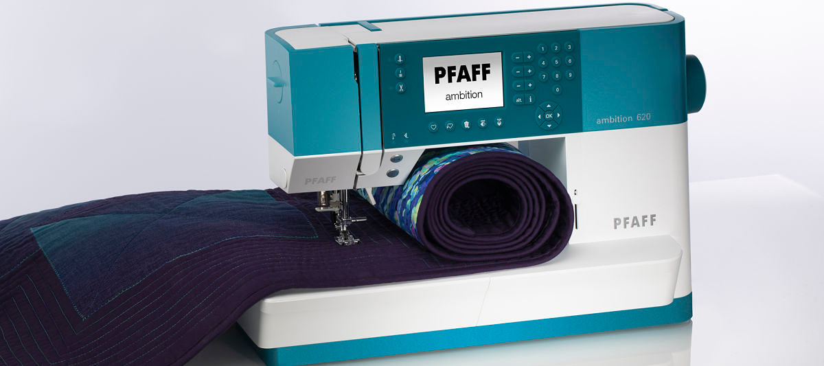 Macchina per cucire elettronica Pfaff Ambition 620 con 5 anni di garanzia e piano allungabase omaggio