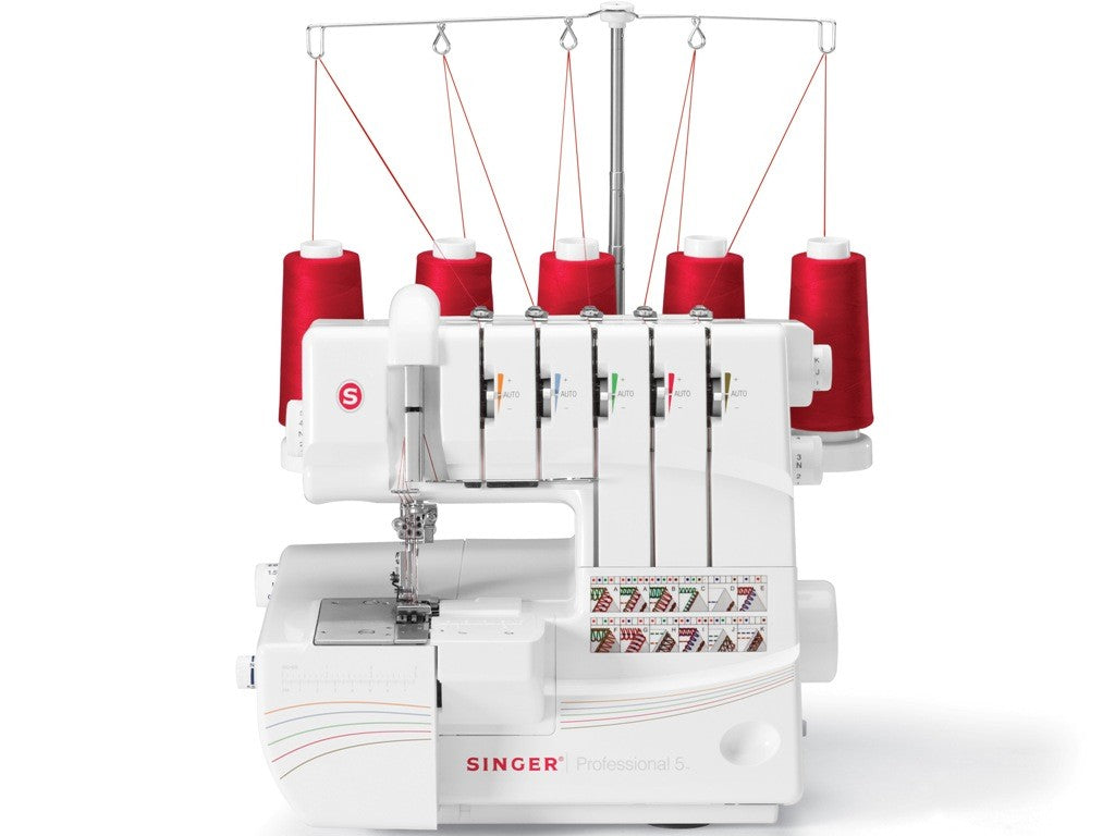 Singer Professional tagliacuci 14T968 DC 5 fili doppio punto di copertura con 10.000 metri di filo omaggio - Cucireonline