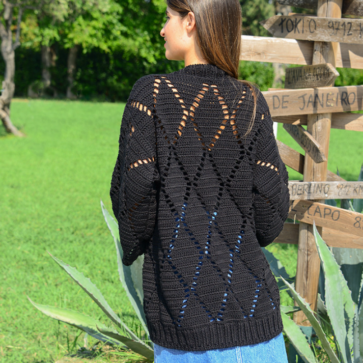 Cardigan rombi-basic cotton plus Mondial - Cucireonline