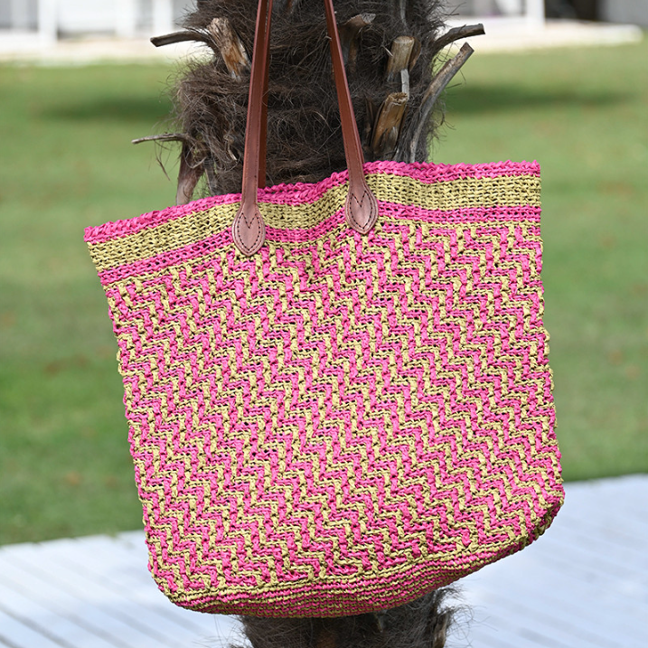 Borsa bicolor-rafia Mondial