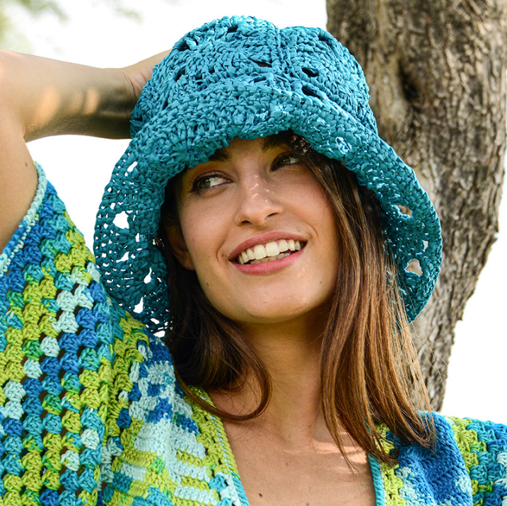 Cappello granny-rafia Mondial