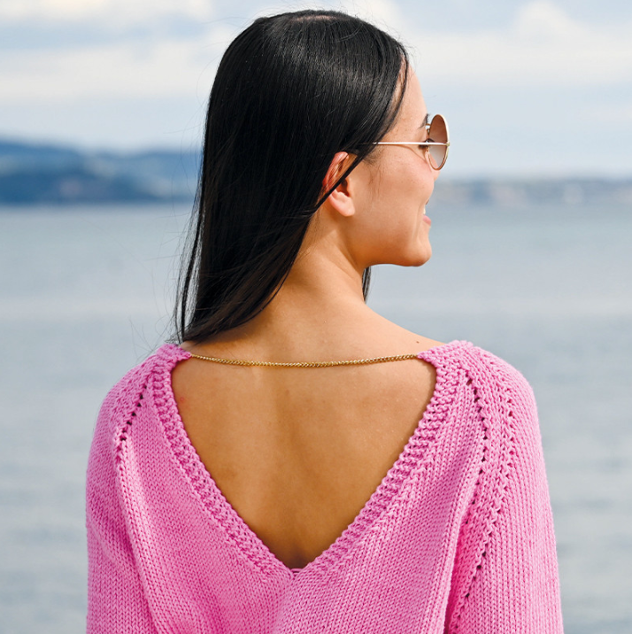 Maglione scollo dietro-basic cotton plus Mondial - Cucireonline