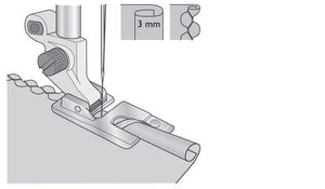 Piedino Husqvarna orlatore "bambola" 3mm