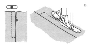 Piedino Husqvarna per cerniere stretto