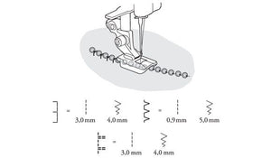 Piedino Husqvarna per perline 4mm