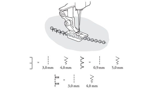 Piedino Husqvarna per perline 4mm