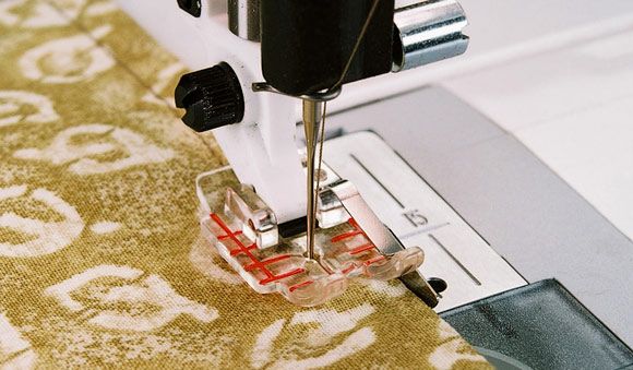 Piedino Husqvarna trasparente per Quilt con guida laterale