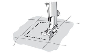 Piedino Husqvarna trasparente per Quilt con guida laterale