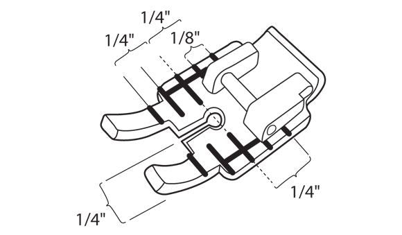 Piedino Husqvarna trasparente per quilt da 6mm