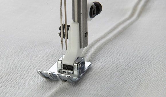 Piedino Husqvarna per nervature a 3 scanalature con piastrina