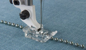 Piedino Husqvarna trasparente per perline 2-3 mm