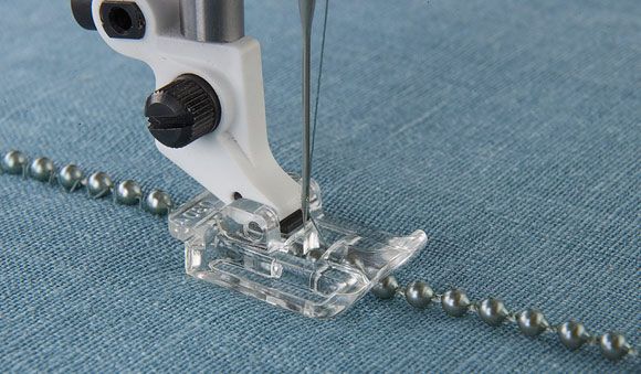 Piedino Husqvarna trasparente per perline 2-3 mm