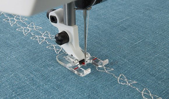 Piedino Husqvarna trasparente per applicazioni - Cucireonline