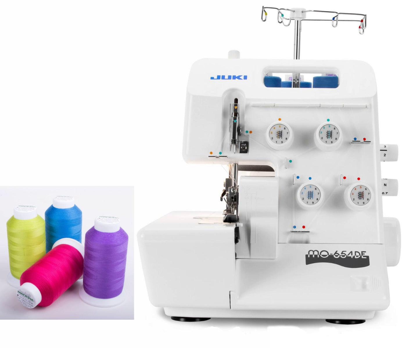 Juki tagliacuci MO-654DEN con 10.000 metri di filo omaggio Garanzia Ufficiale Juki Italia - Cucireonline