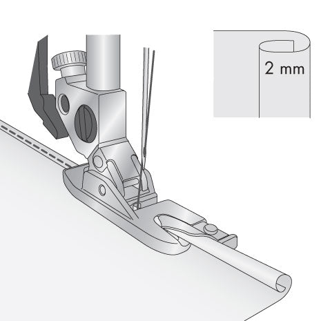 Piedino Pfaff per orlo arrotolato 2mm " Rullè"
