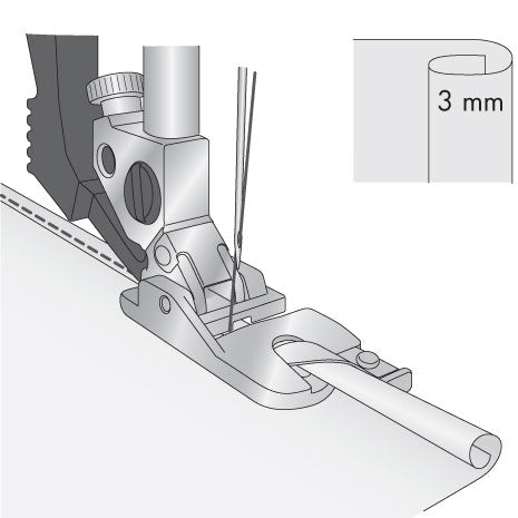 Piedino Pfaff orlatore 3mm