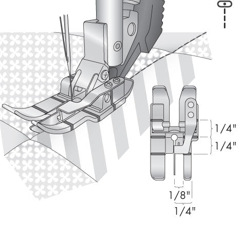 Piedino Pfaff per cucitura stitch-in -ditch