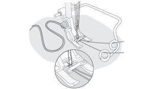 Piedino Husqvarna a doppio sperone con guida