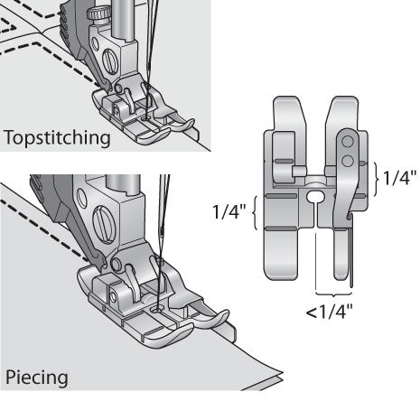 Piedino Pfaff perfect 6mm con guida per sistema IDT - Cucireonline