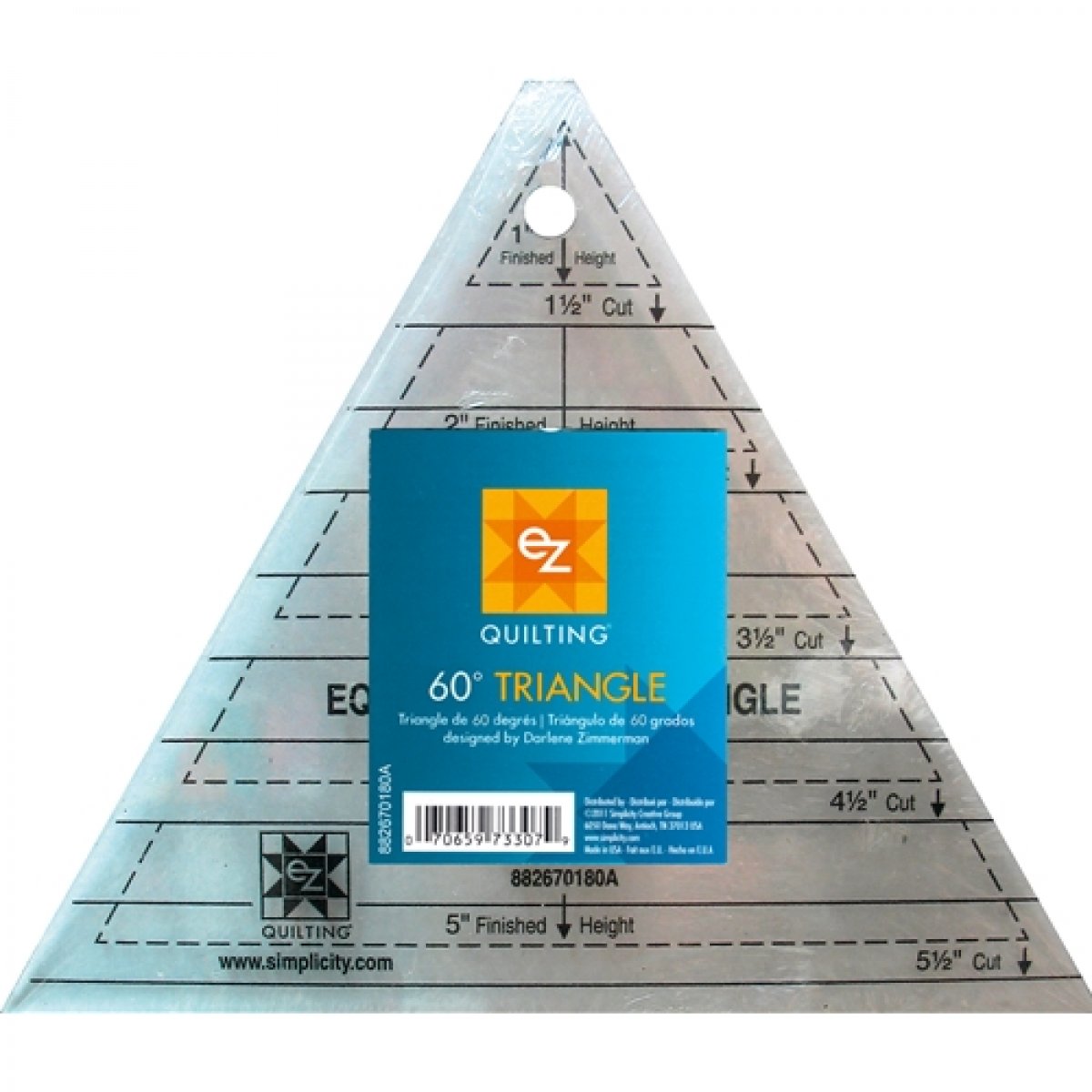60° Triangle Acrylic Template - Cucireonline