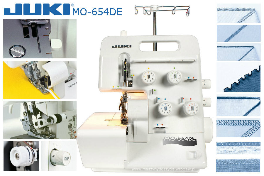 Juki tagliacuci MO-654DEN con 10.000 metri di filo omaggio Garanzia Ufficiale Juki Italia - Cucireonline
