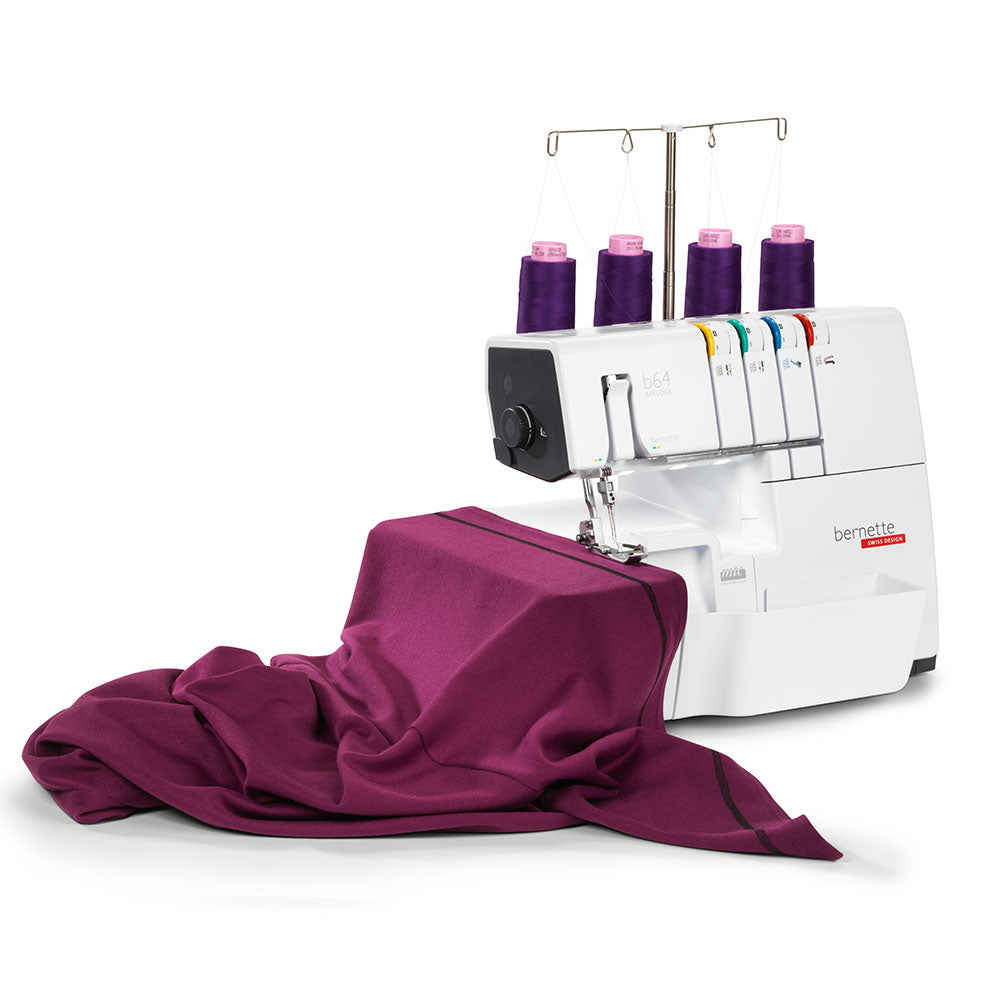Tagliacuci Bernette B64 Airlock con infilatura automatica ad aria - Cucireonline
