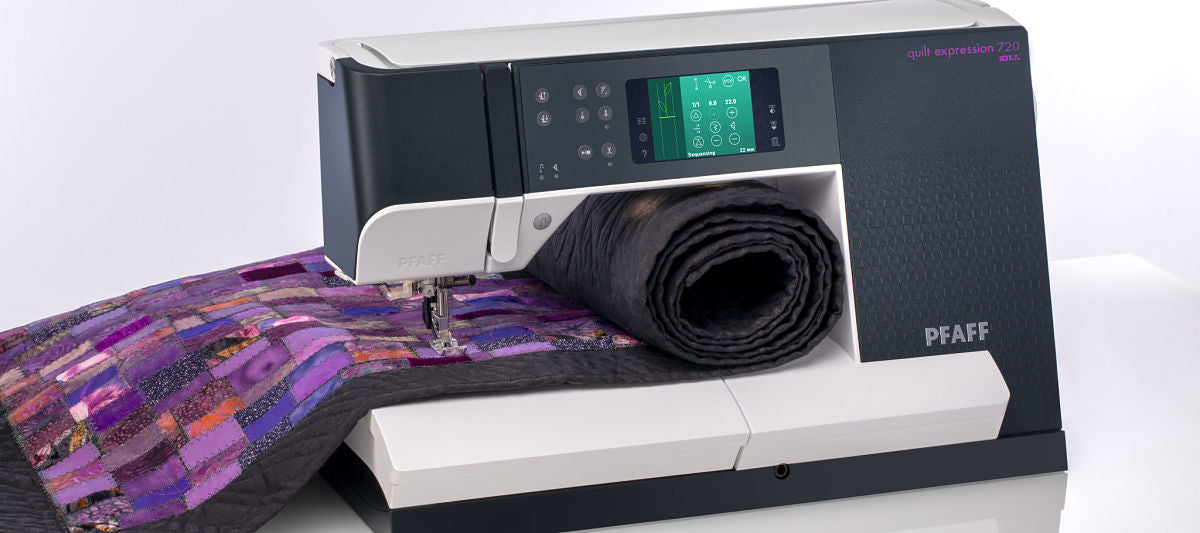 Macchina per cucire elettronica Pfaff Expression 720 con 5 anni di garanzia e piano allungabase omaggio - Cucireonline