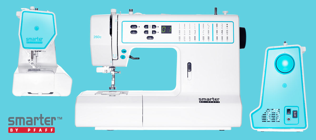 Macchina per cucire elettronica Pfaff Smarter 260 C con piedino tagliacuci OMAGGIO - Cucireonline