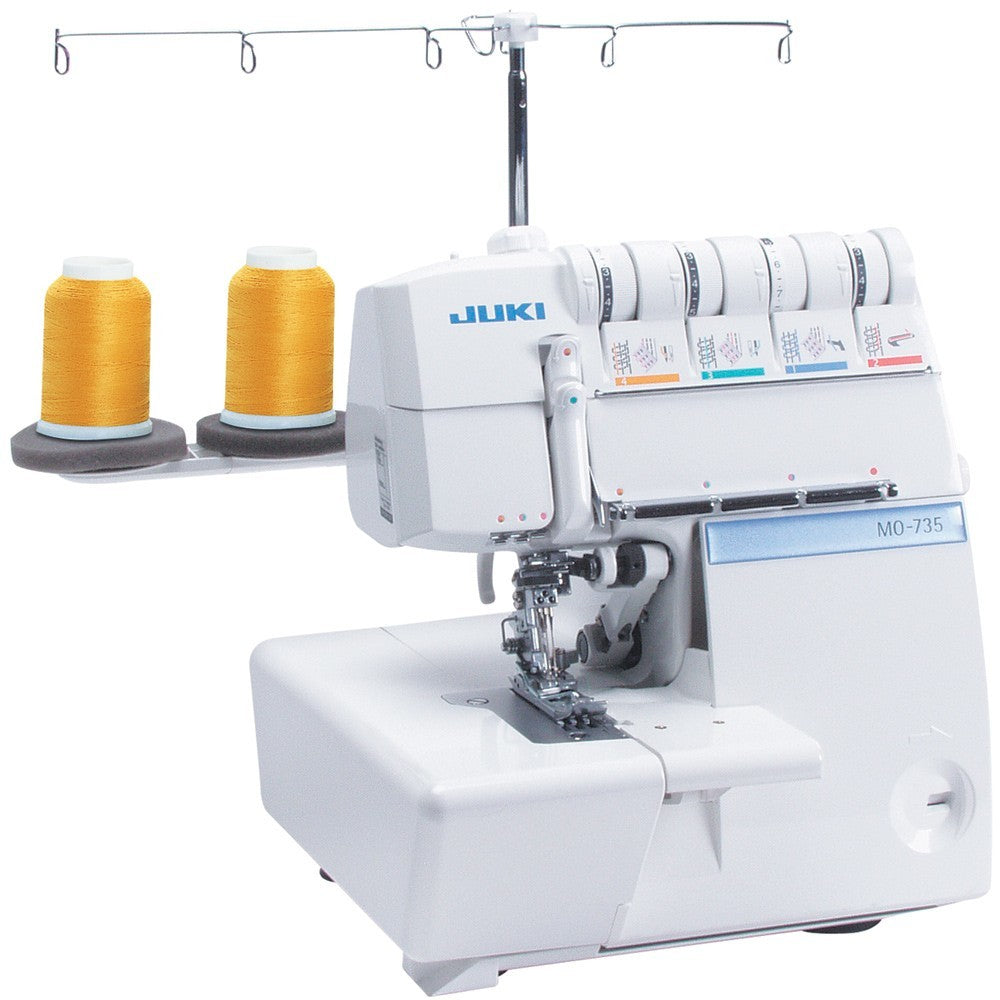 Taglia e cuci con punto di copertura Juki MO 735 con 10.000 metri di filo omaggio Garanzia Ufficiale Juki Italia - Cucireonline