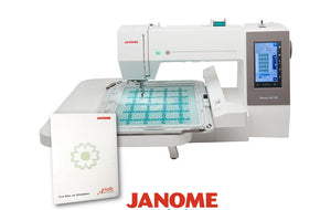 Janome Memory Craft 550E Macchina per ricamare con 4 telai inclusi, superficie di ricamo da 360 x 200 mm