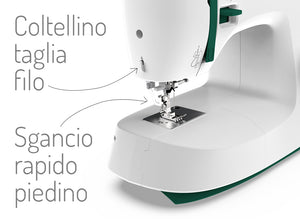 Macchina per cucire meccanica Necchi K121 con piedino tagliacuci 5 anni di garanzia