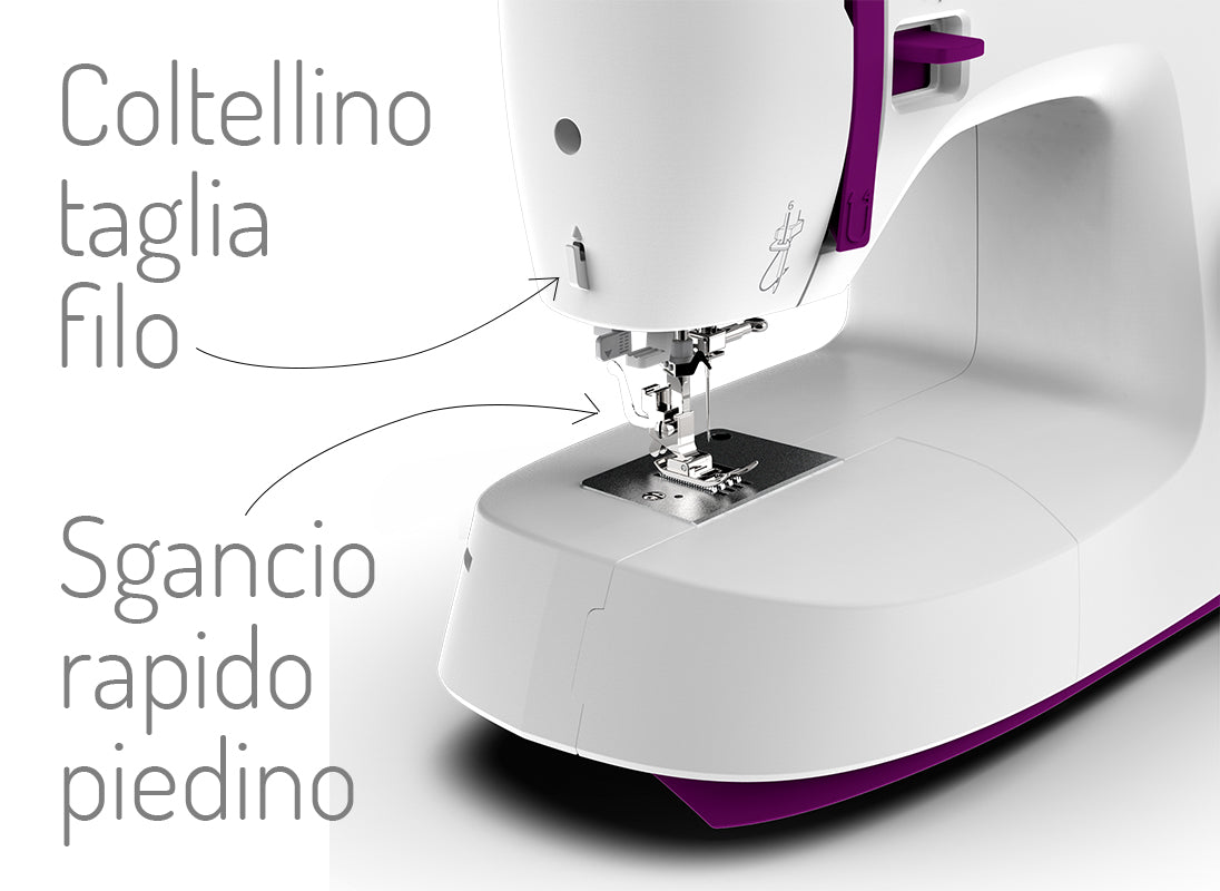 Macchina per cucire meccanica Necchi K132 con piedino tagliacuci e 5 anni di garanzia