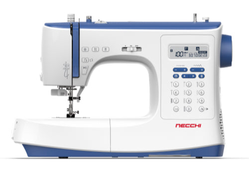 Macchina per cucire elettronica Necchi NC103D con allungabase e piedino tagliacuci 5 anni di garanzia - Cucireonline