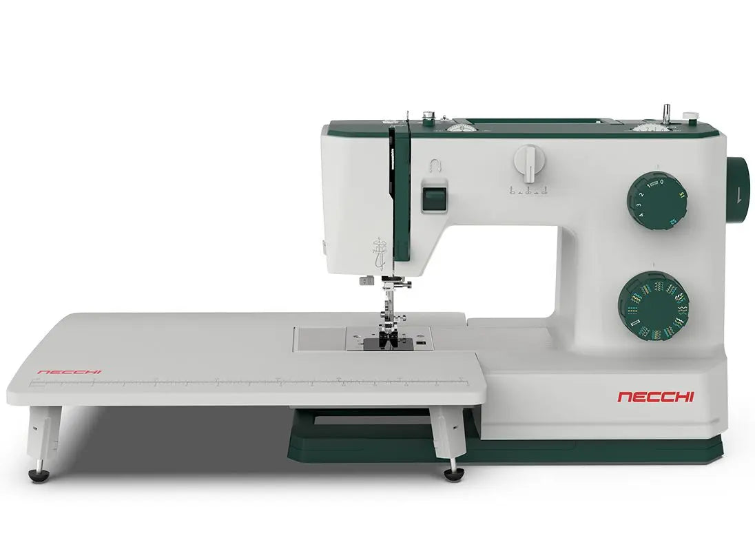 Necchi Q421A Macchina per cucire meccanica con allungabase e piedino tagliacuci